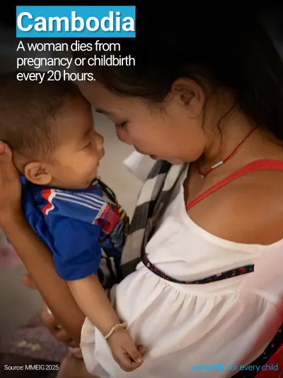 Maternal mortality tile for Cambodia, Photo · English