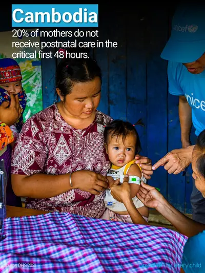 Postnatal care tile for Cambodia, Photo · English