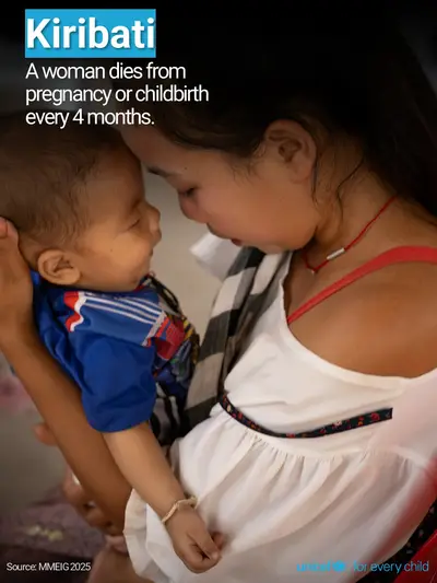 Maternal mortality tile for Kiribati, Photo · English