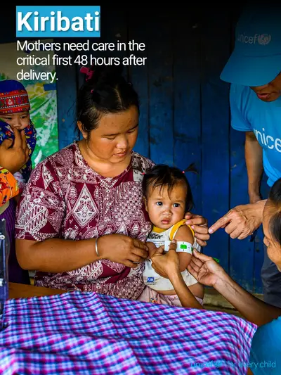 Postnatal care tile for Kiribati, Photo · English