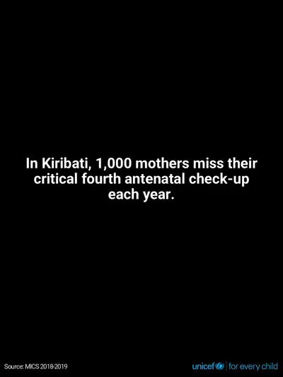 Antenatal care tile for Kiribati, Text only · English