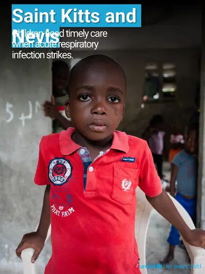 Childhood pneumonia tile for Saint Kitts and Nevis, Photo · English