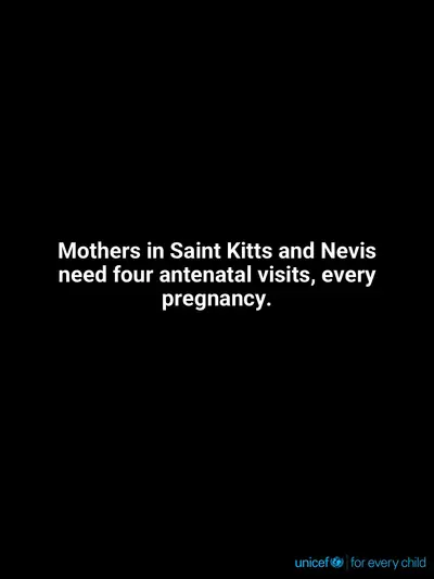 Antenatal care tile for Saint Kitts and Nevis, Text only · English
