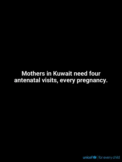 Antenatal care tile for Kuwait, Text only · English