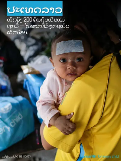 Adolescent motherhood tile for Lao People's Democratic Republic, Photo · Lao