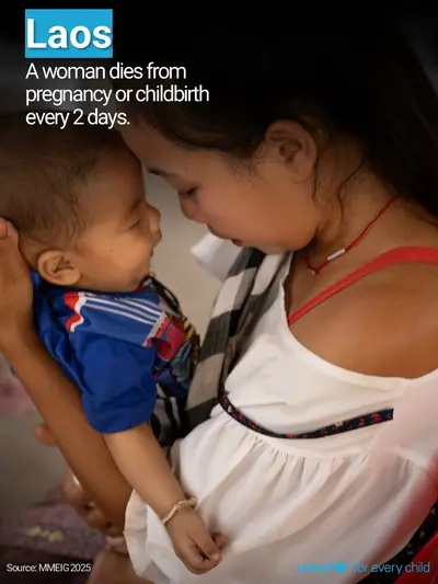 Maternal mortality tile for Lao People's Democratic Republic, Photo · English