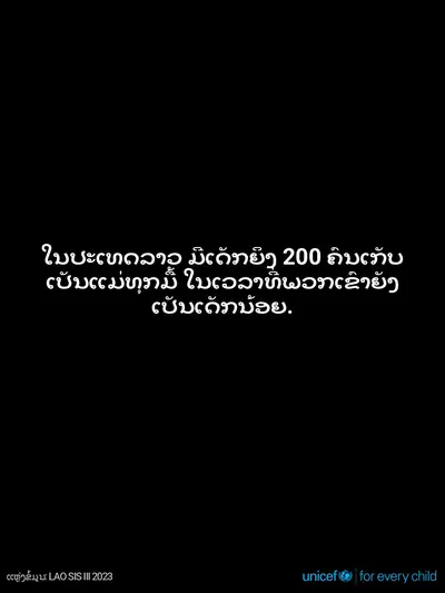 Adolescent motherhood tile for Lao People's Democratic Republic, Text only · Lao