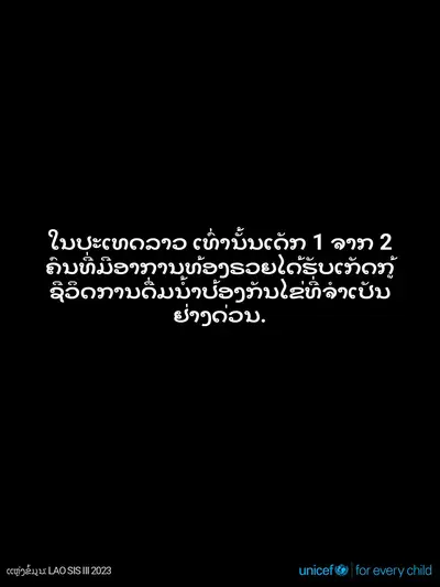 Oral rehydration salts tile for Lao People's Democratic Republic, Text only · Lao