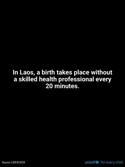 Skilled birth attendance tile for Lao People's Democratic Republic, Text only · English