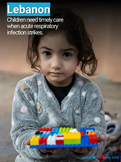 Childhood pneumonia tile for Lebanon, Photo · English