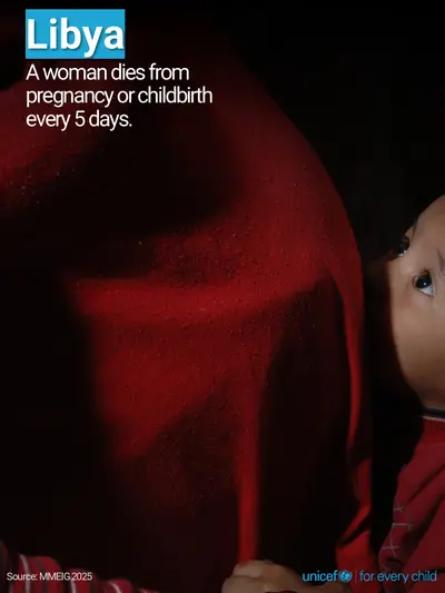Maternal mortality tile for Libya, Photo · English