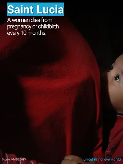 Maternal mortality tile for Saint Lucia, Photo · English