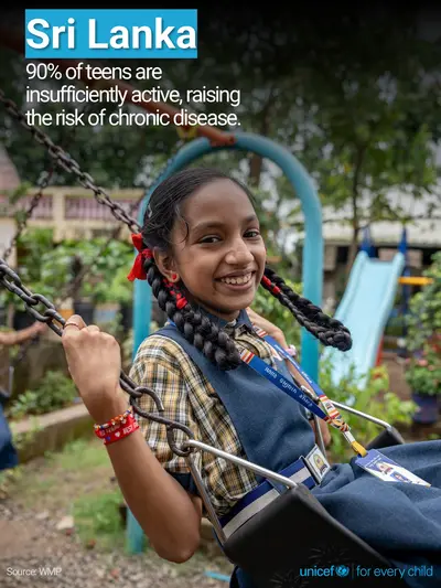 Adolescent physical activity tile for Sri Lanka, Photo · English