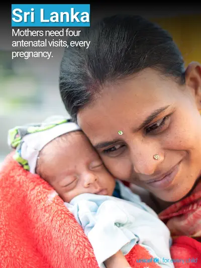 Antenatal care tile for Sri Lanka, Photo · English