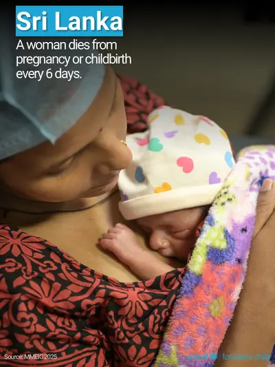 Maternal mortality tile for Sri Lanka, Photo · English