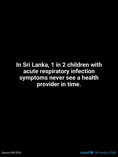 Childhood pneumonia tile for Sri Lanka, Text only · English