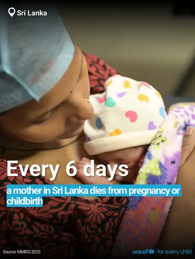 Maternal mortality tile for Sri Lanka, Bold number · English