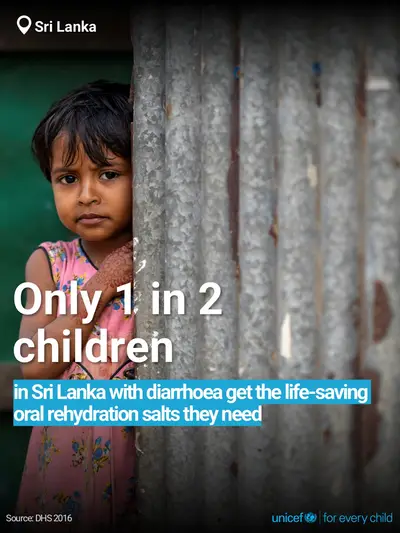 Oral rehydration salts tile for Sri Lanka, Bold number · English