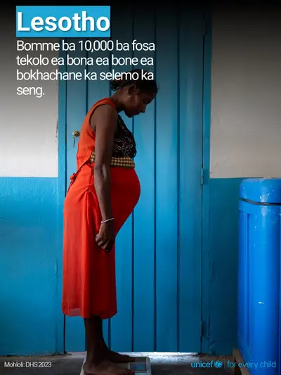 Antenatal care tile for Lesotho, Photo · Sesotho