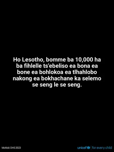 Antenatal care tile for Lesotho, Text only · Sesotho
