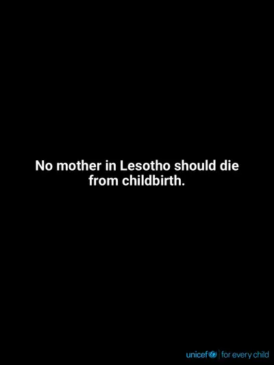 Maternal mortality tile for Lesotho, Text only · English