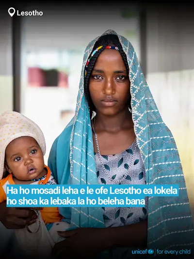 Maternal mortality tile for Lesotho, Bold number · Sesotho
