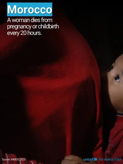Maternal mortality tile for Morocco, Photo · English