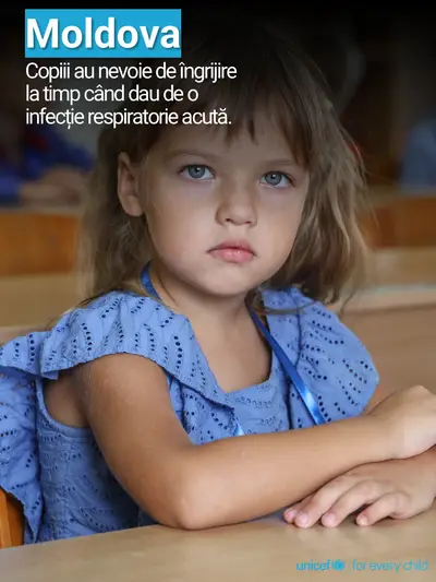 Childhood pneumonia tile for Republic of Moldova, Photo · Romanian