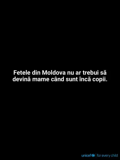 Adolescent motherhood tile for Republic of Moldova, Text only · Romanian