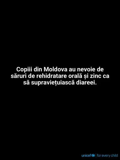 Oral rehydration salts tile for Republic of Moldova, Text only · Romanian