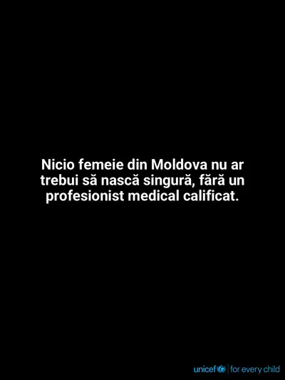 Skilled birth attendance tile for Republic of Moldova, Text only · Romanian