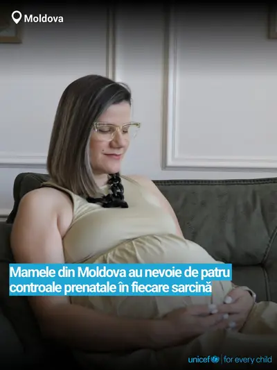 Antenatal care tile for Republic of Moldova, Bold number · Romanian