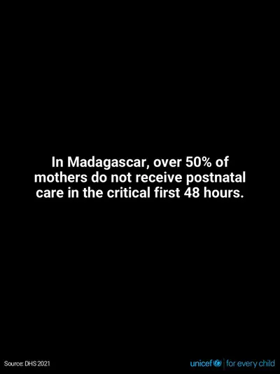 Postnatal care tile for Madagascar, Text only · English