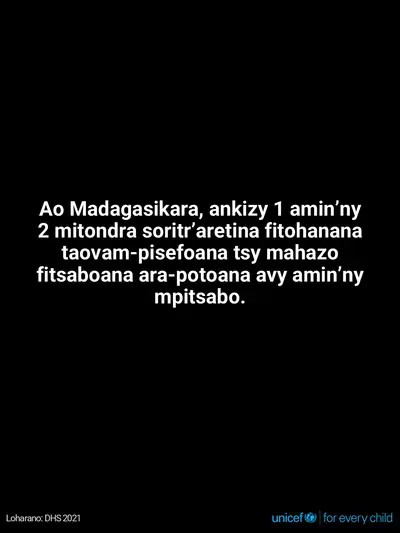 Childhood pneumonia tile for Madagascar, Text only · Malagasy