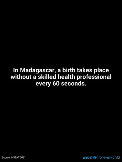 Skilled birth attendance tile for Madagascar, Text only · English
