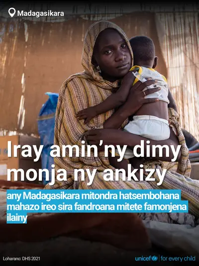 Oral rehydration salts tile for Madagascar, Bold number · Malagasy