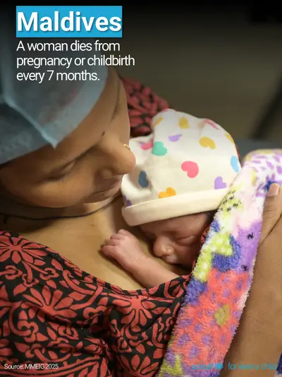 Maternal mortality tile for Maldives, Photo · English