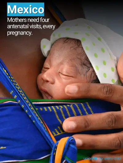 Antenatal care tile for Mexico, Photo · English