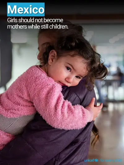 Adolescent motherhood tile for Mexico, Photo · English
