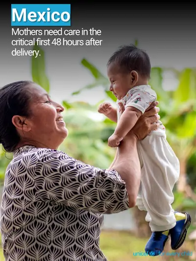 Postnatal care tile for Mexico, Photo · English
