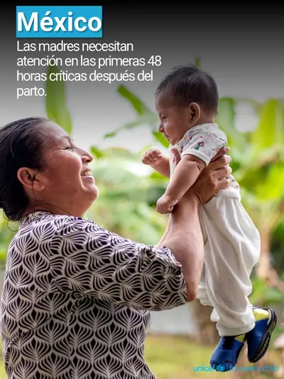 Postnatal care tile for Mexico, Photo · Spanish