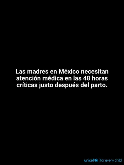 Postnatal care tile for Mexico, Text only · Spanish