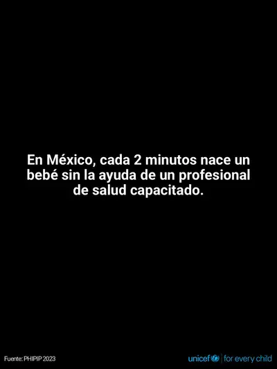Skilled birth attendance tile for Mexico, Text only · Spanish