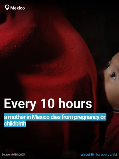 Maternal mortality tile for Mexico, Bold number · English