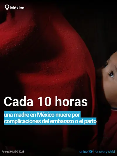 Maternal mortality tile for Mexico, Bold number · Spanish