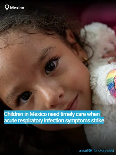 Childhood pneumonia tile for Mexico, Bold number · English