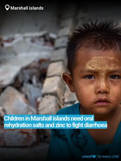Oral rehydration salts tile for Marshall Islands, Bold number · English