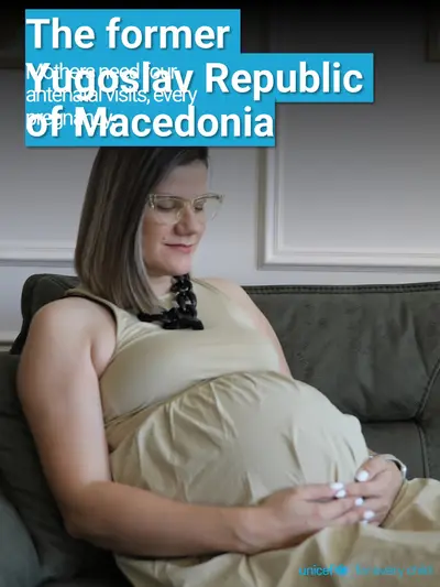 Antenatal care tile for North Macedonia, Photo · English