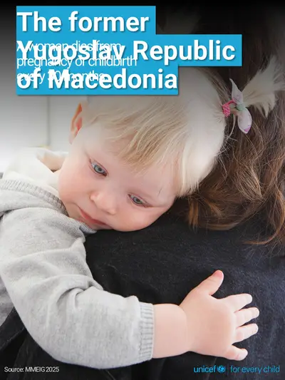 Maternal mortality tile for North Macedonia, Photo · English