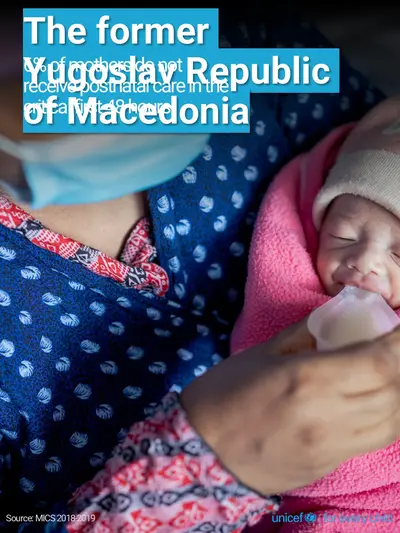 Postnatal care tile for North Macedonia, Photo · English